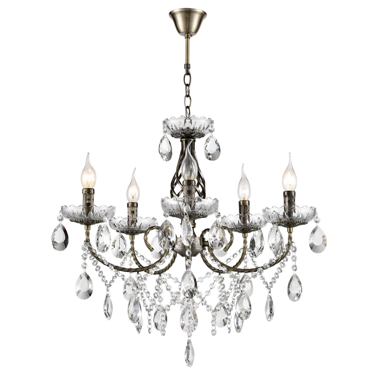 Люстра LUMION CLASSI LINN бронзовый, латунь E14*5 10W