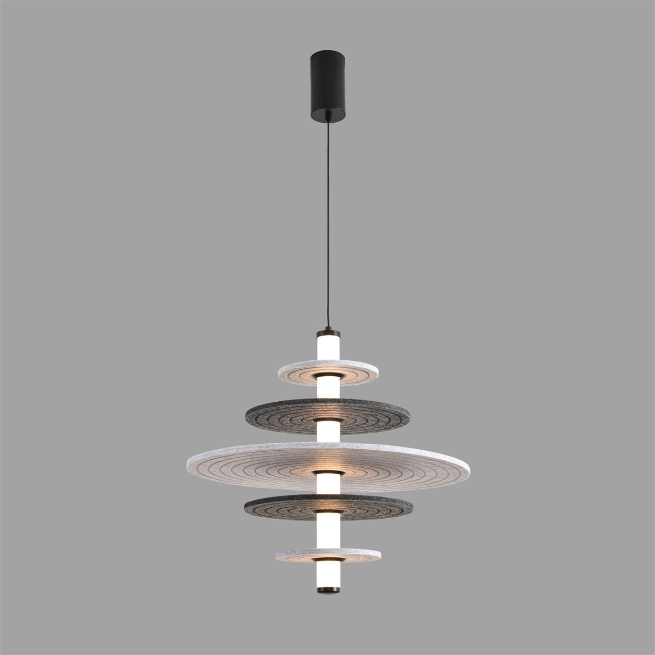 Подвес LUMION LEDIO FELTA черный LED*1 14W 3000К плафон серый