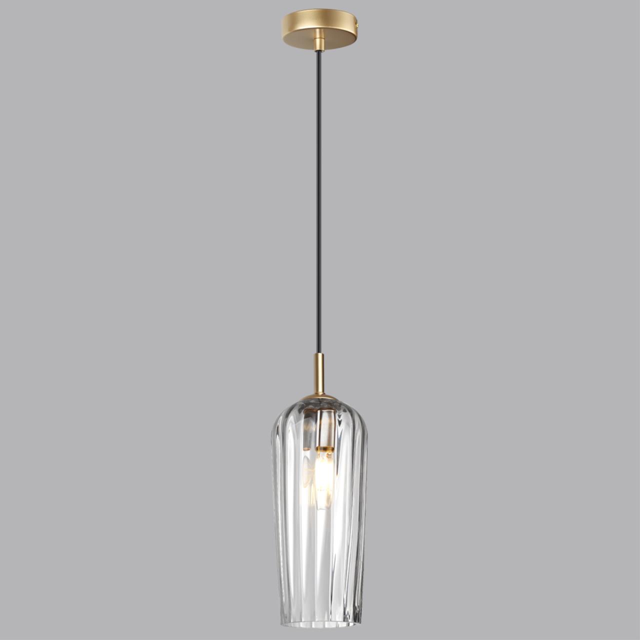 Подвес LUMION SUSPENTIONI ELLIE золотой E14*1 10W плафон прозрачный