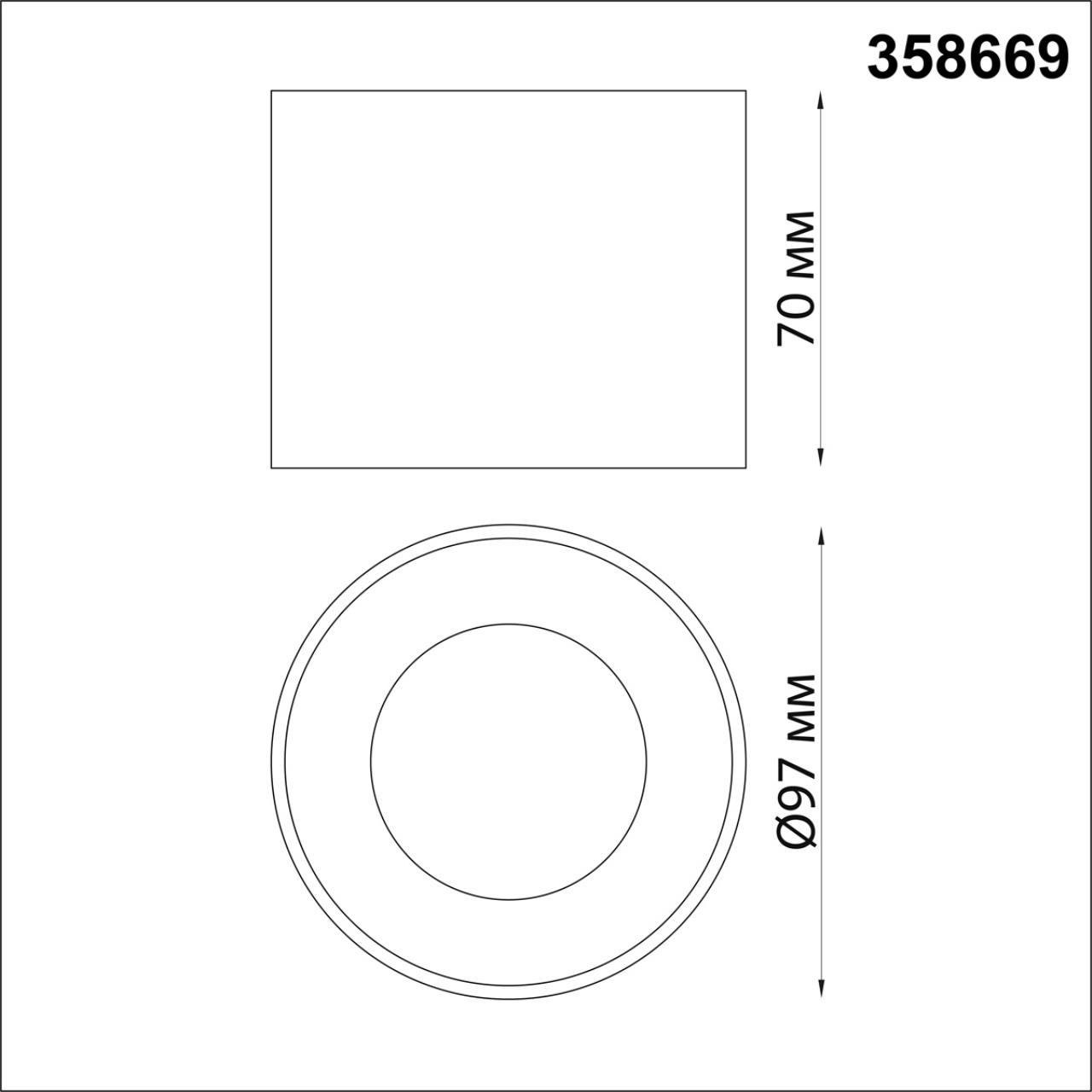 Светильник накладной светодиодный NOVOTECH OVER PATERA золотой LED 12W 4000К