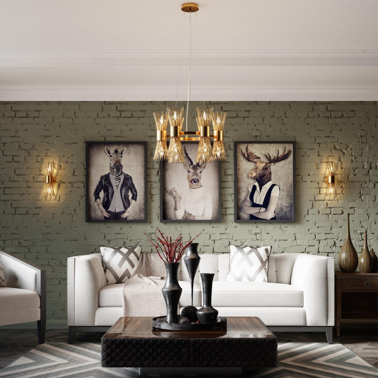 Бра ODEON LIGHT HALL ORTA золотой