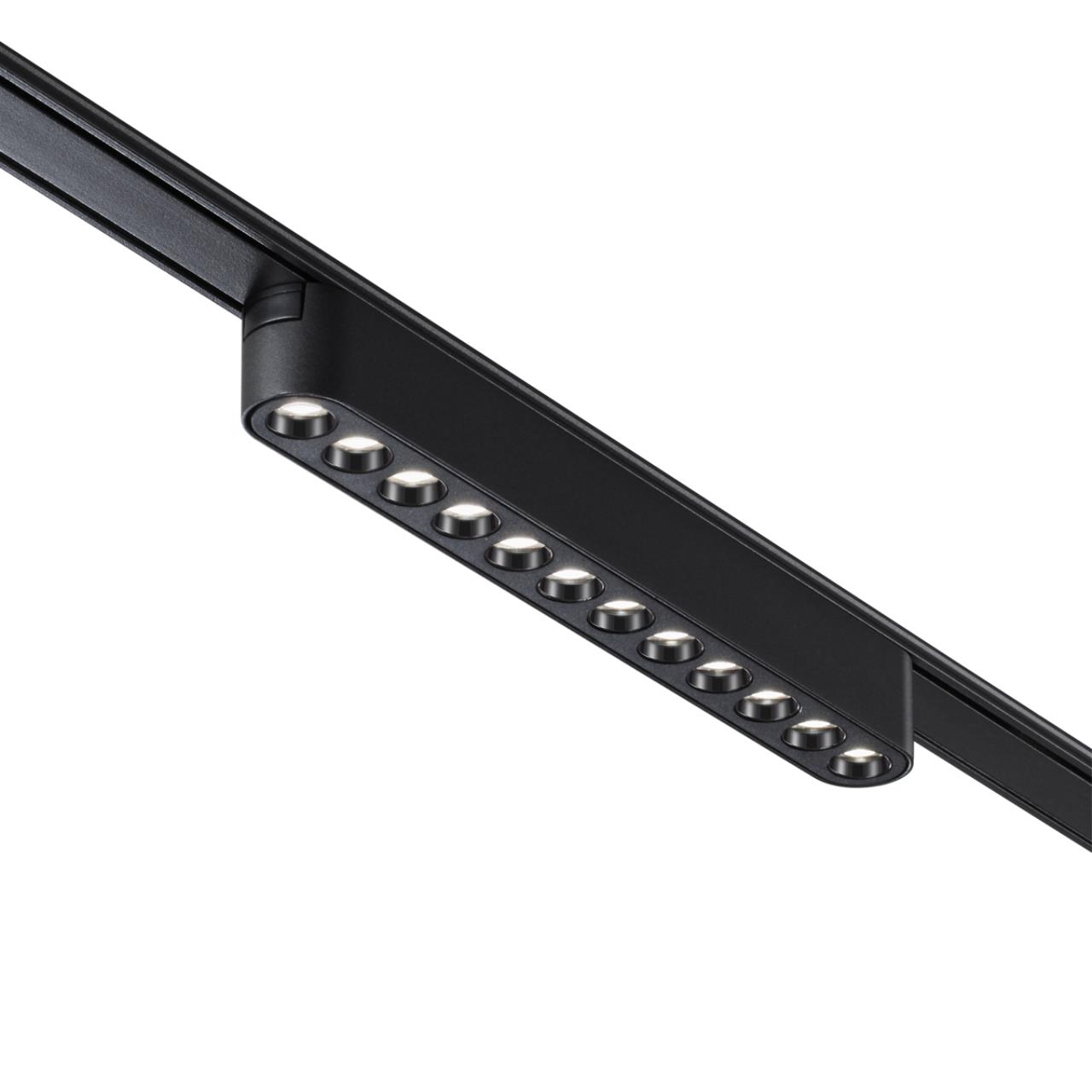 Трековый светильник для низковольтного шинопровода NOVOTECH SHINO SMAL черный LED*1 12W 4000К 222 мм