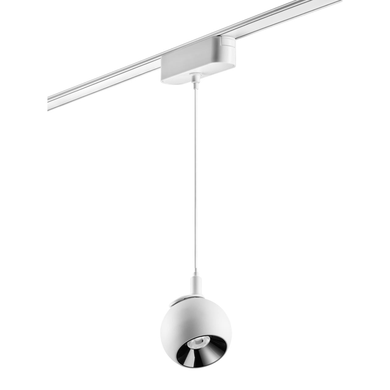 Подвес трековый светодиодный для низковольтного шинопровода NOVOTECH SHINO SMAL белый LED*1 12W 3000К плафон белый
