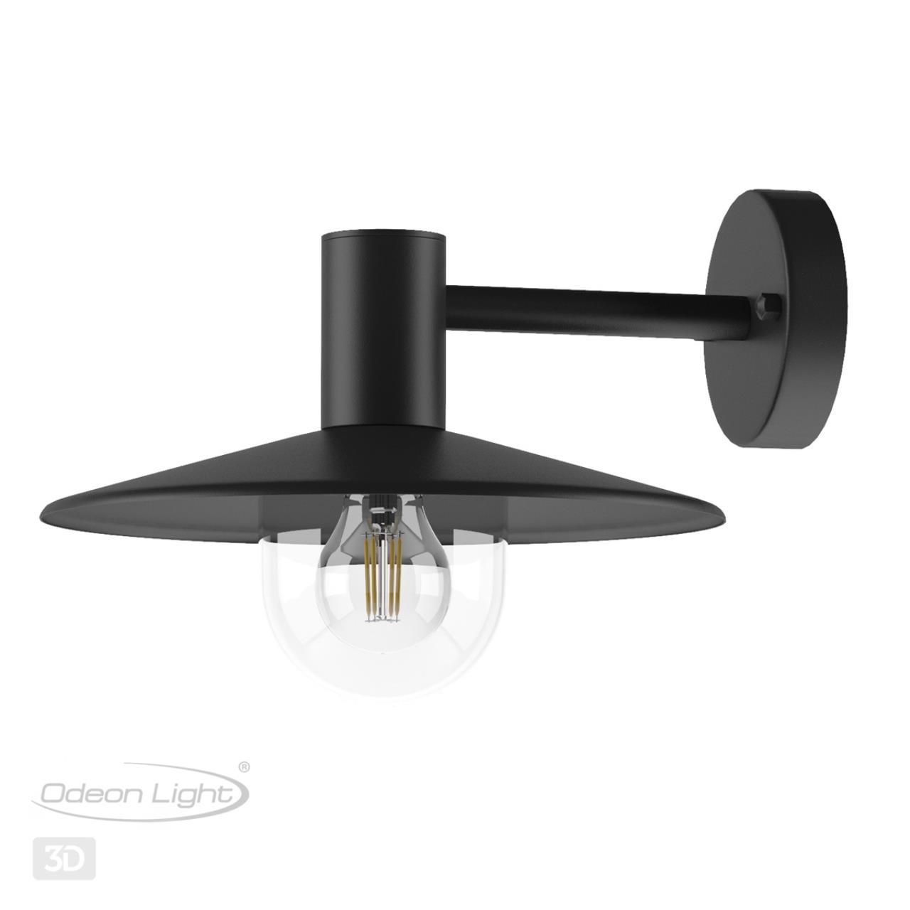 Уличный настенный светильник ODEON LIGHT NATURE FURCADIA черный