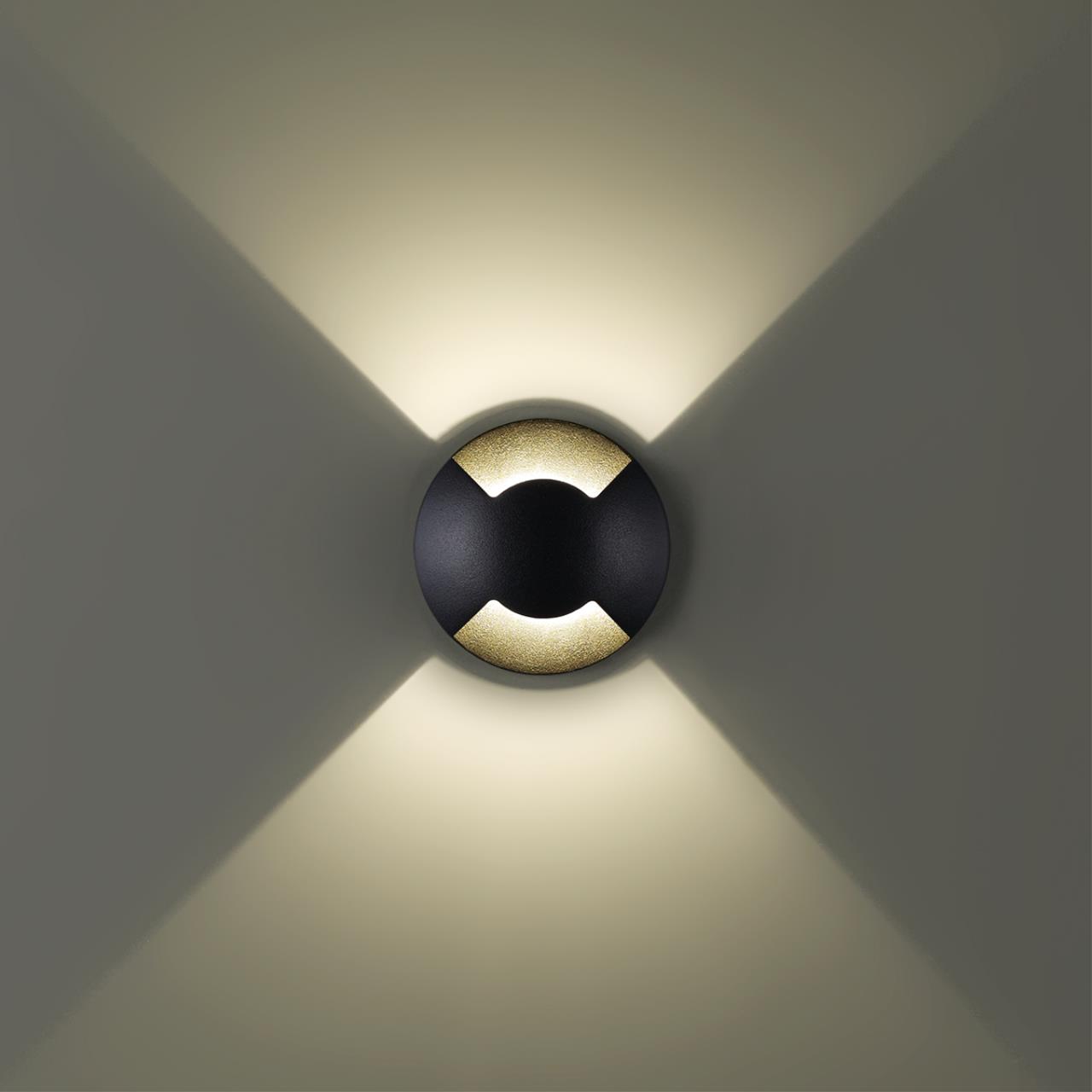 Встраиваемый грунтовый светильник ODEON LIGHT NATURE WALD черный LED*1 3W 3000К