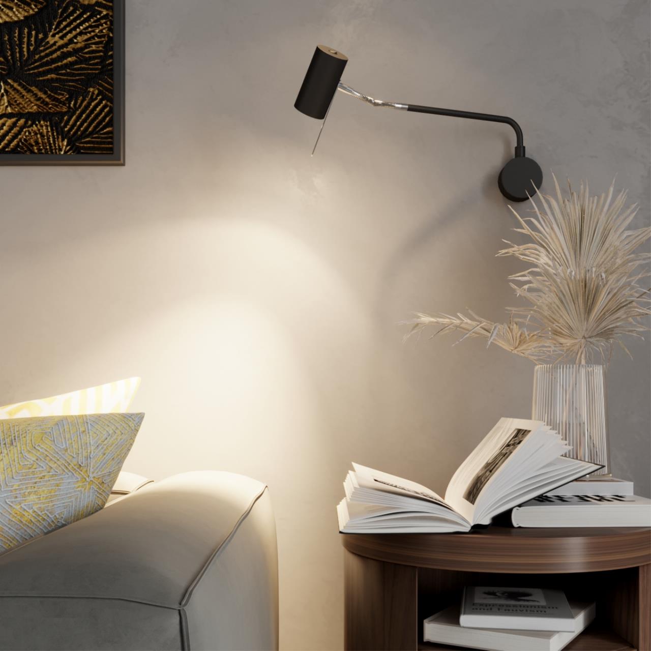 Настенный светильник ODEON LIGHT HIGHTECH GIGI черный GU10*1 10W 3000К