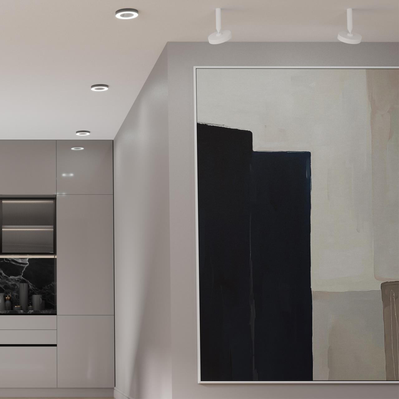 Светильник накладной светодиодный NOVOTECH OVER MIRROR белый LED*1 18W 3000К плафон белый