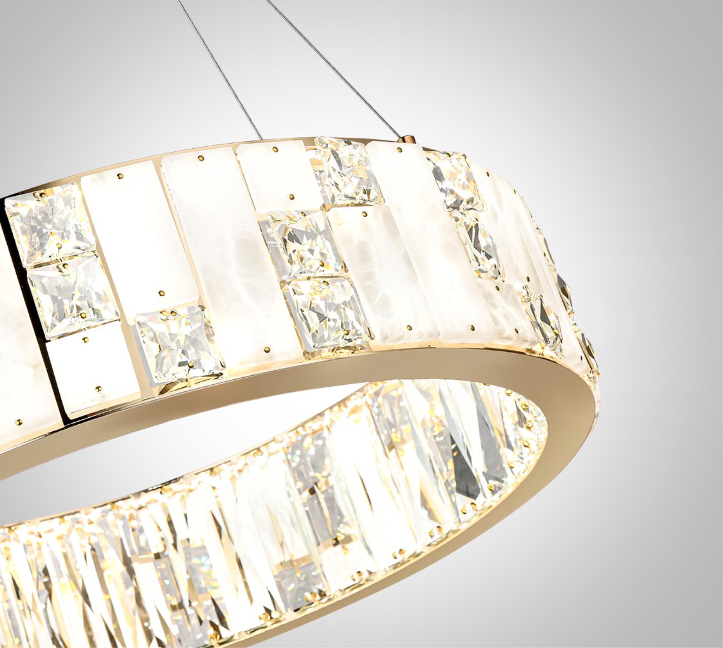 Люстра ODEON LIGHT HALL CROSSA золотой LED*1 46W