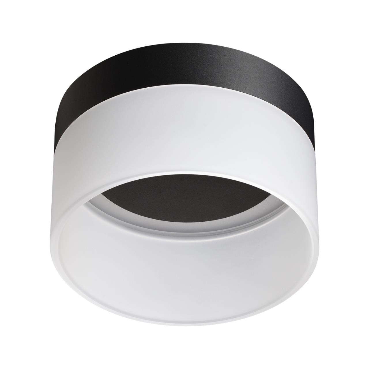 Светильник накладной светодиодный NOVOTECH OVER AURA черный LED*1 18W 4000К плафон белый