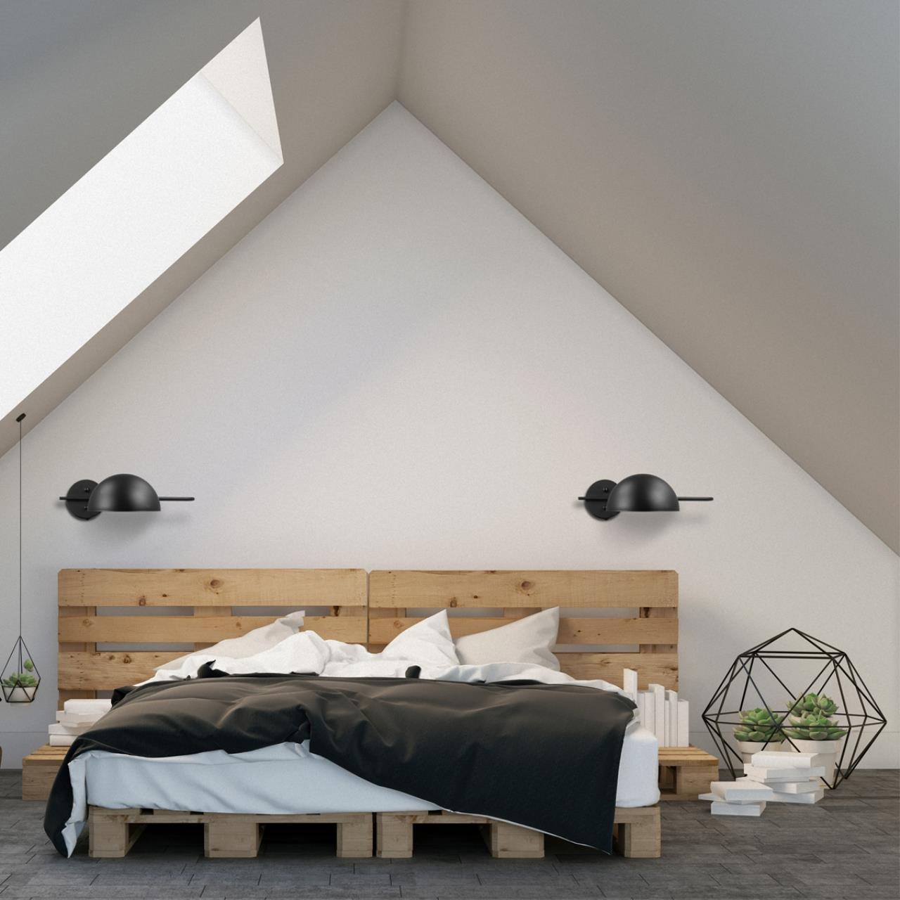 Бра LUMION LOFTI KENT черный, золотой E27*1 10W плафон черный; золотой
