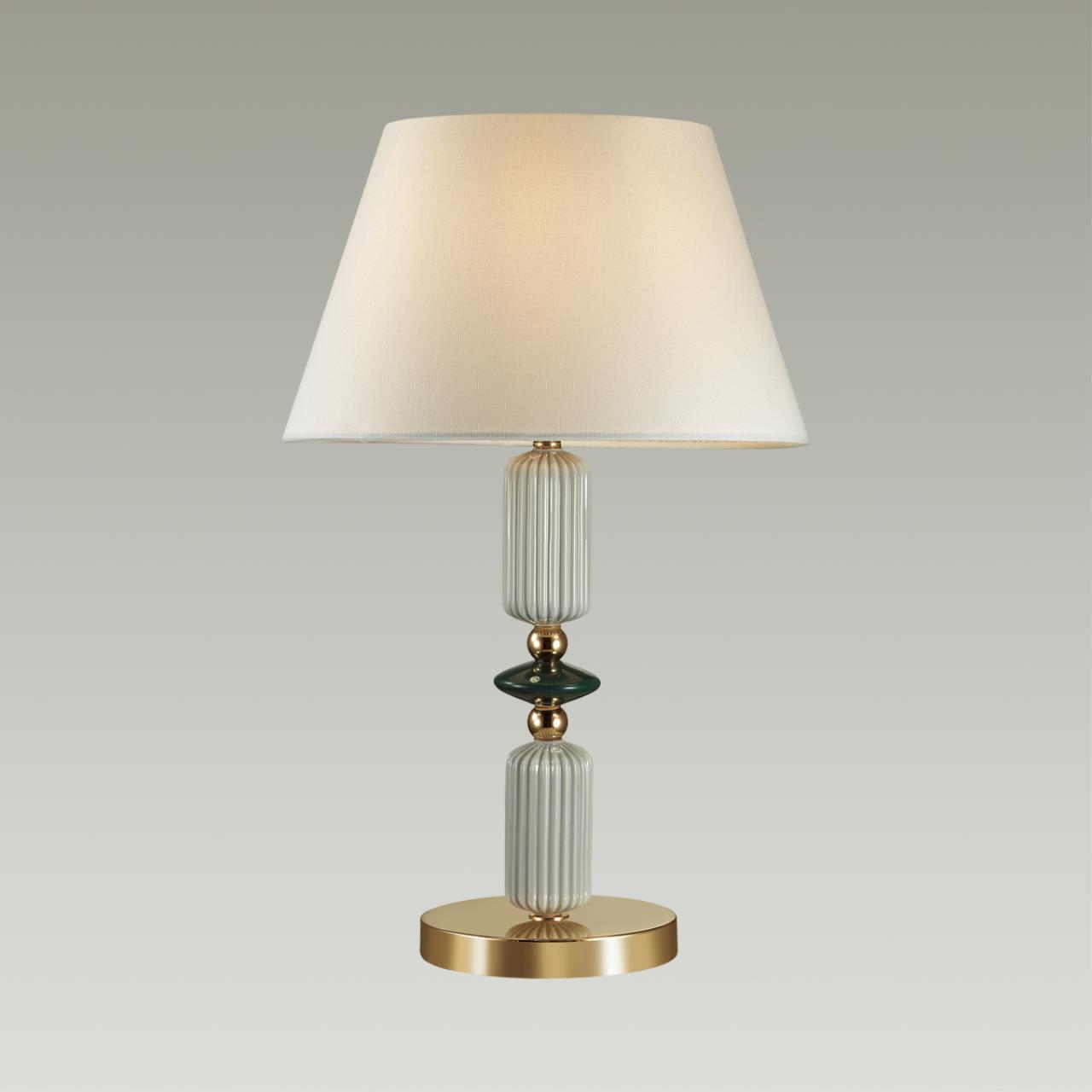 Настольная лампа ODEON LIGHT EXCLUSIVE CLASSIC CANDY золотой/раноцветный E27*1 10W плафон белый