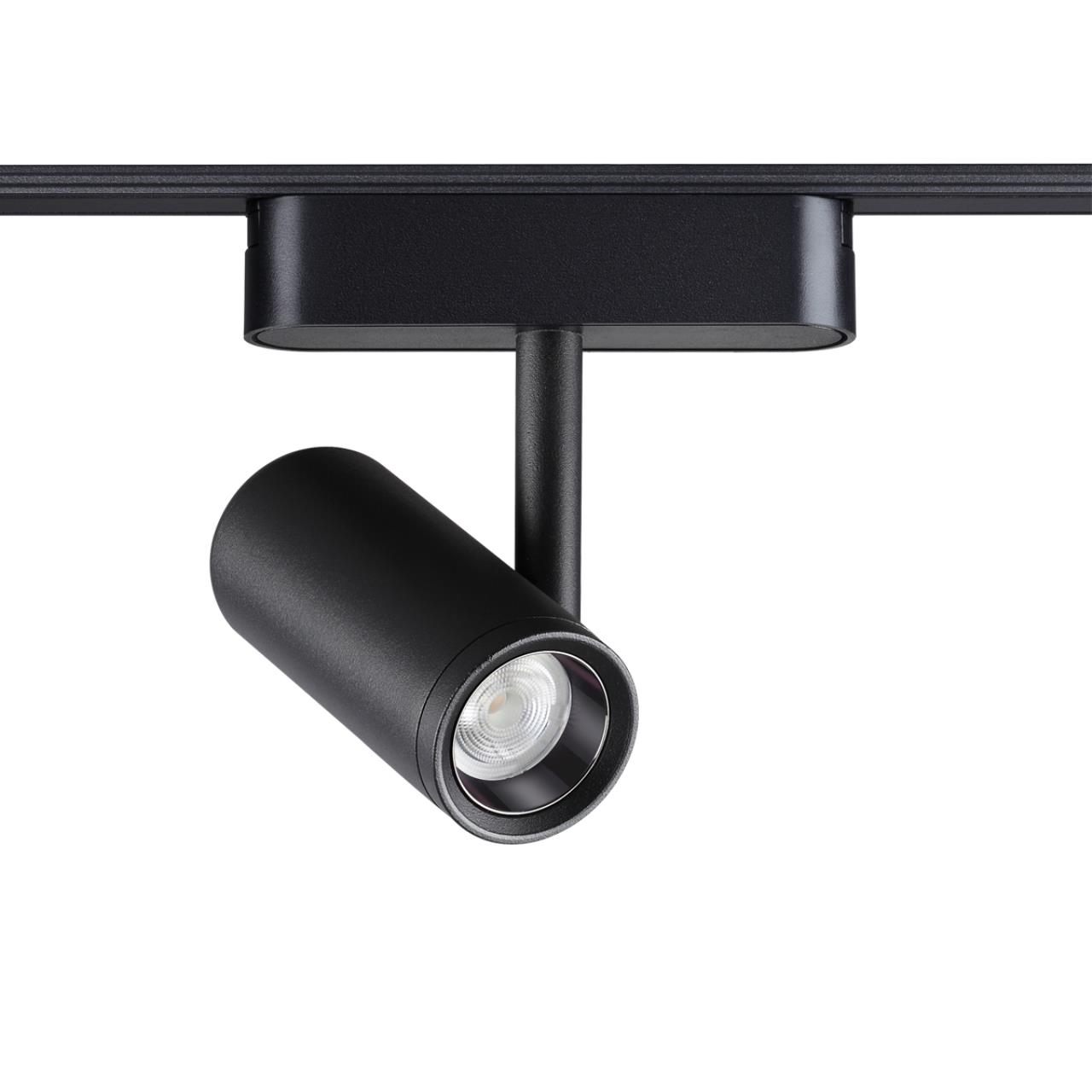Трековый светильник для низковольтного шинопровода NOVOTECH SHINO SMAL черный LED*1 8W 3000К плафон черный