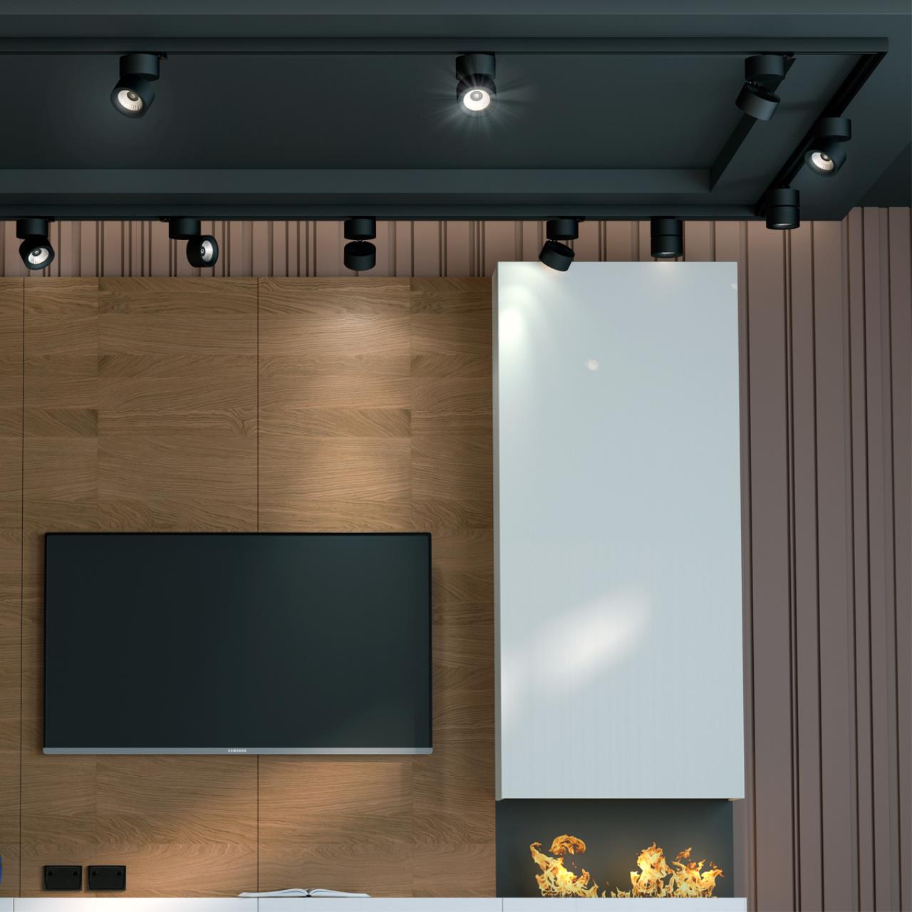 Трехфазный трековый светодиодный светильник NOVOTECH PORT GRODA черный LED*1 25W