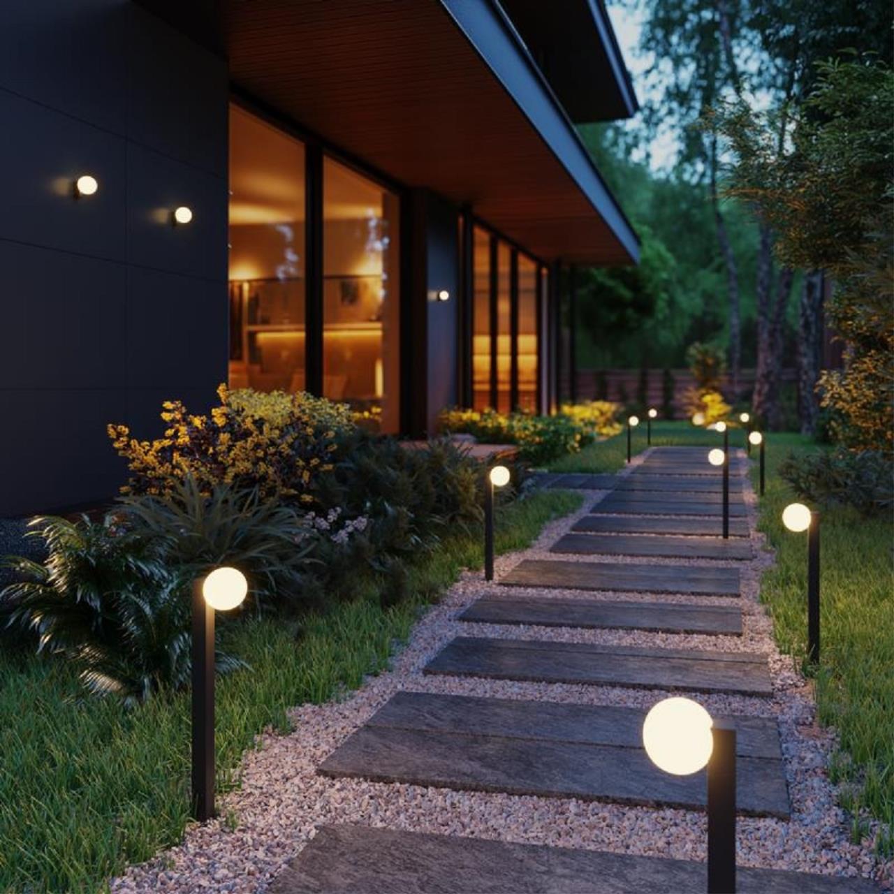 Грунтовый светильник ODEON LIGHT NATURE VIVA черный