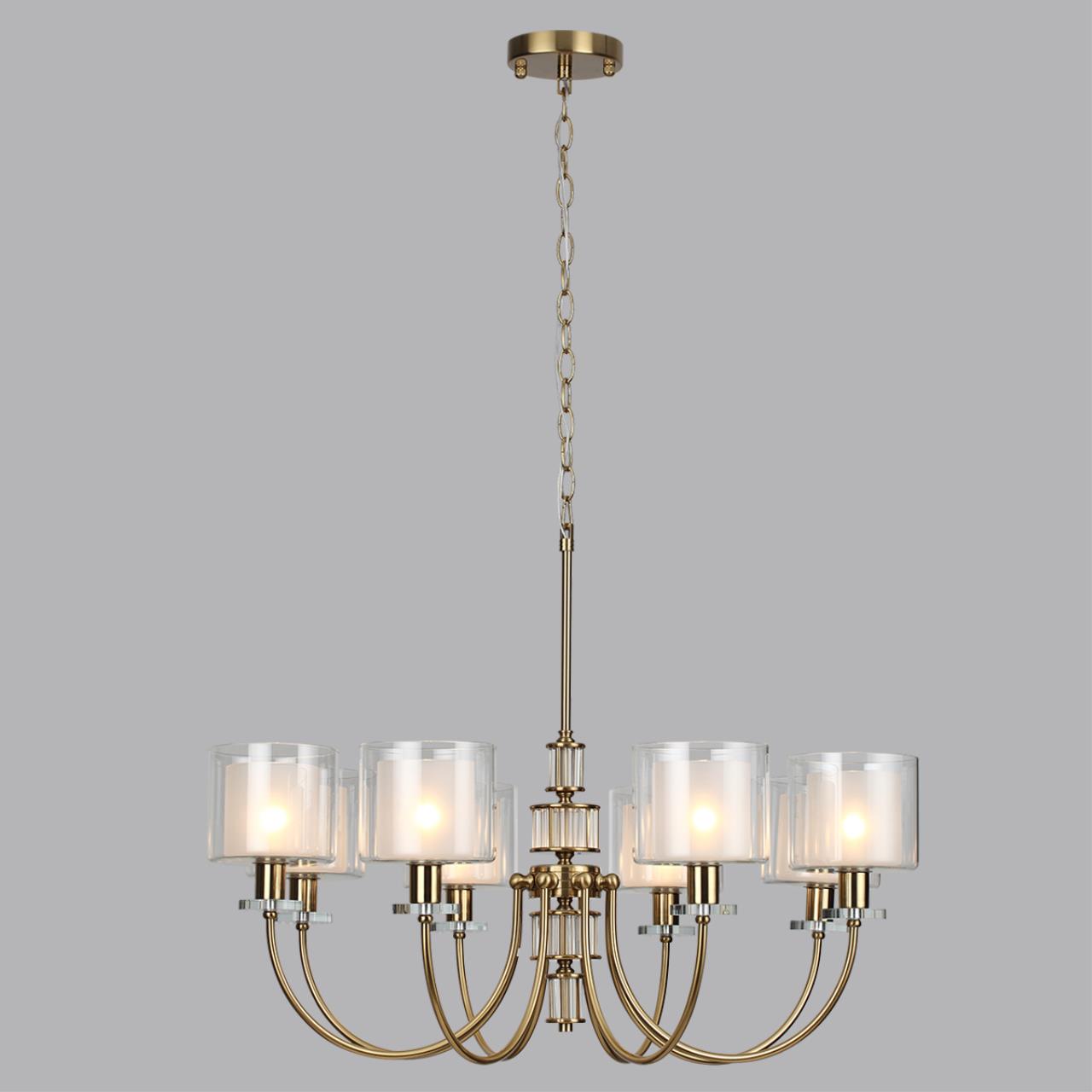 Люстра ODEON LIGHT CLASSIC SAGA античная бронза, латунь E14*8 10W плафон круг