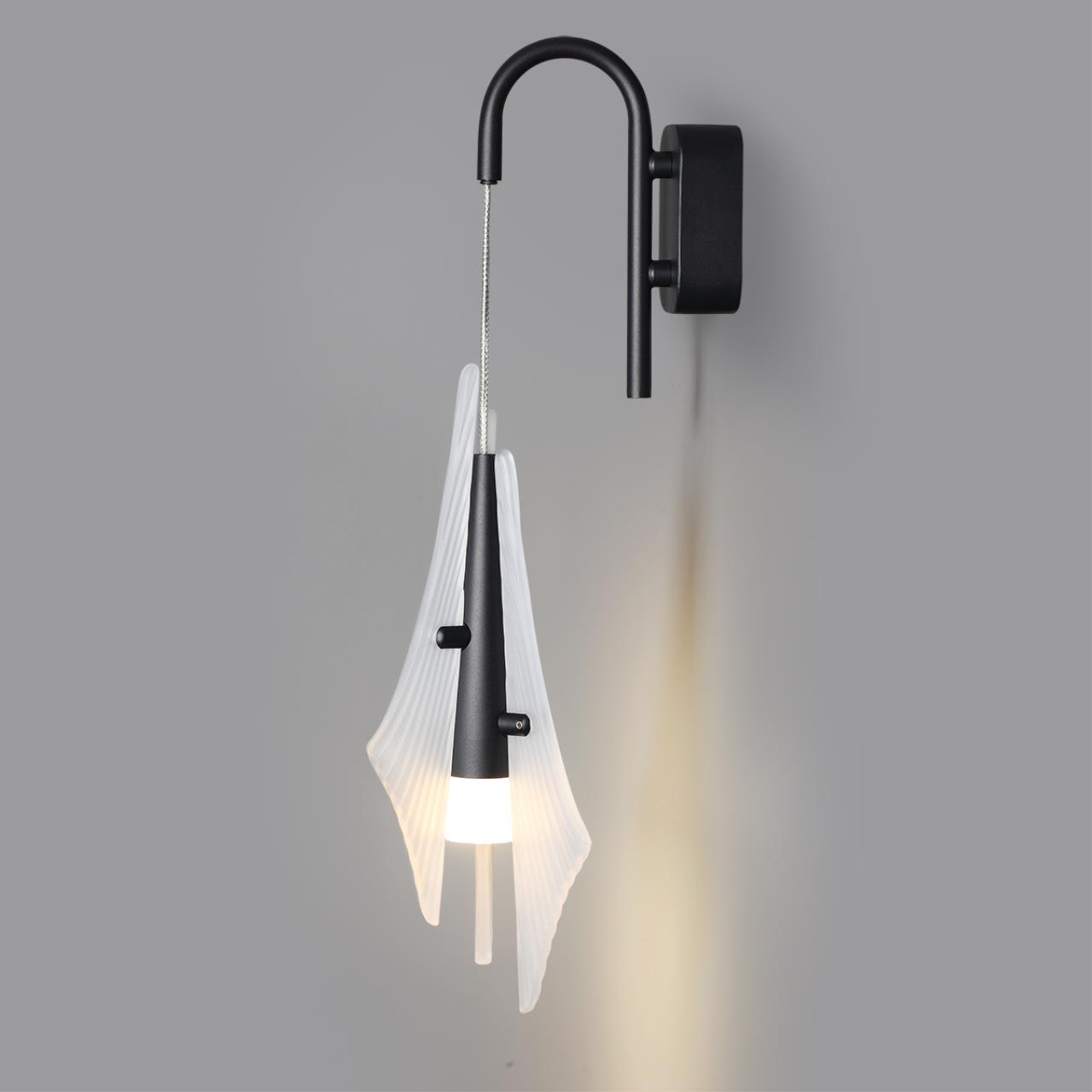 Светильник настенный ODEON LIGHT EXCLUSIVE L-VISION AFALINA черный LED*1 6W 3000К плафон белый