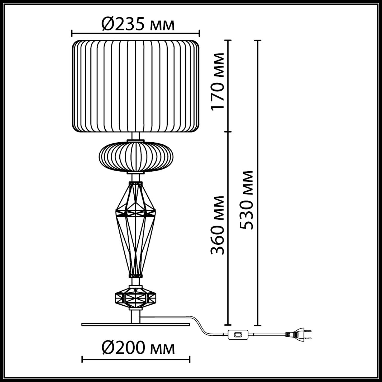 Настольная лампа ODEON LIGHT EXCLUSIVE MODERN TERRA античная бронза, латунь E14*2 10W