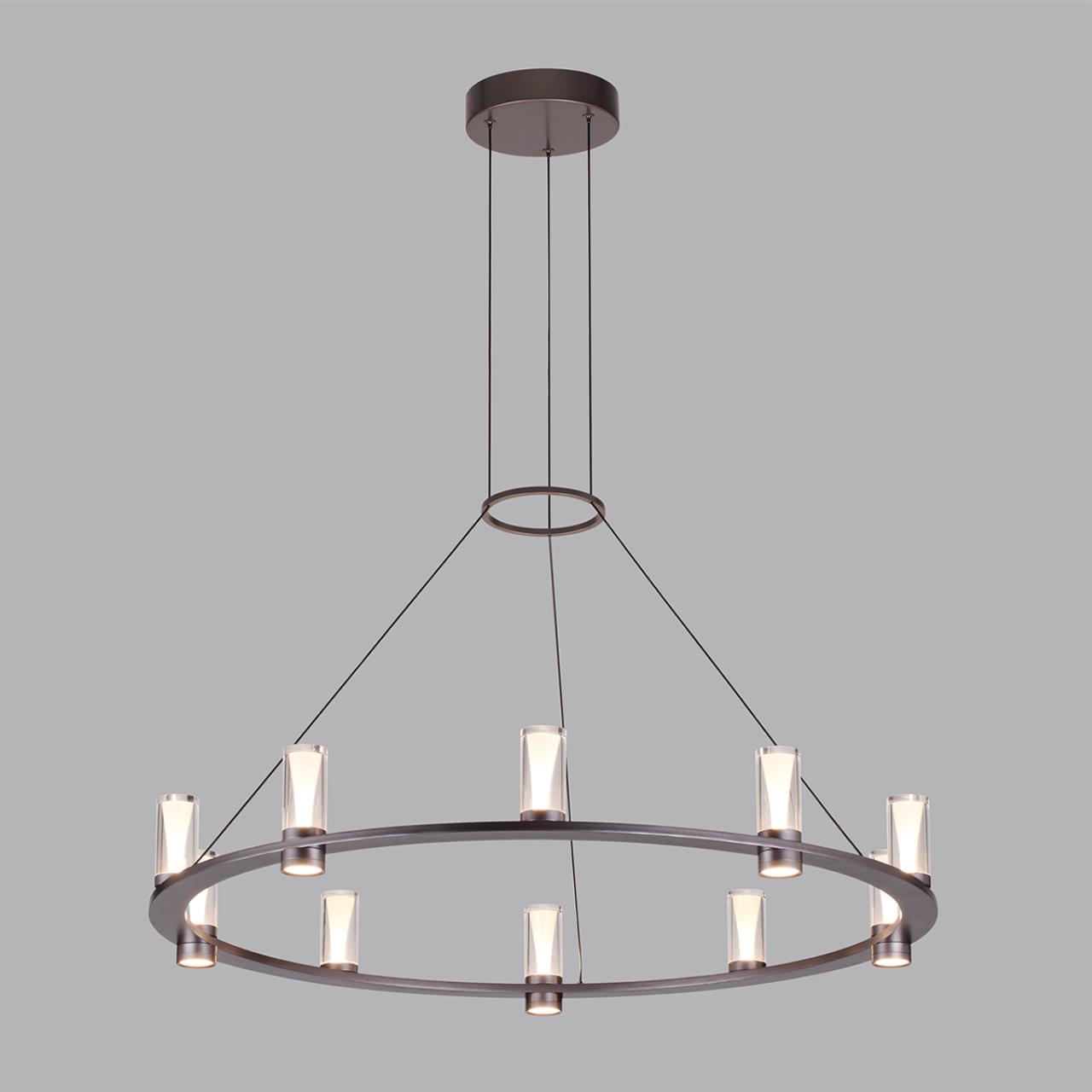 Подвесные светильники ODEON LIGHT HIGHTECH DEFANCE черный, серый LED*8 45W 3000К