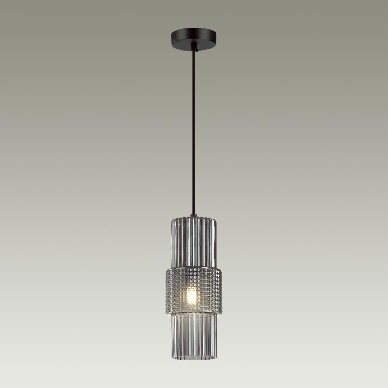 Подвес ODEON LIGHT MODERN Pimpa черный E14*1 10W плафон серый