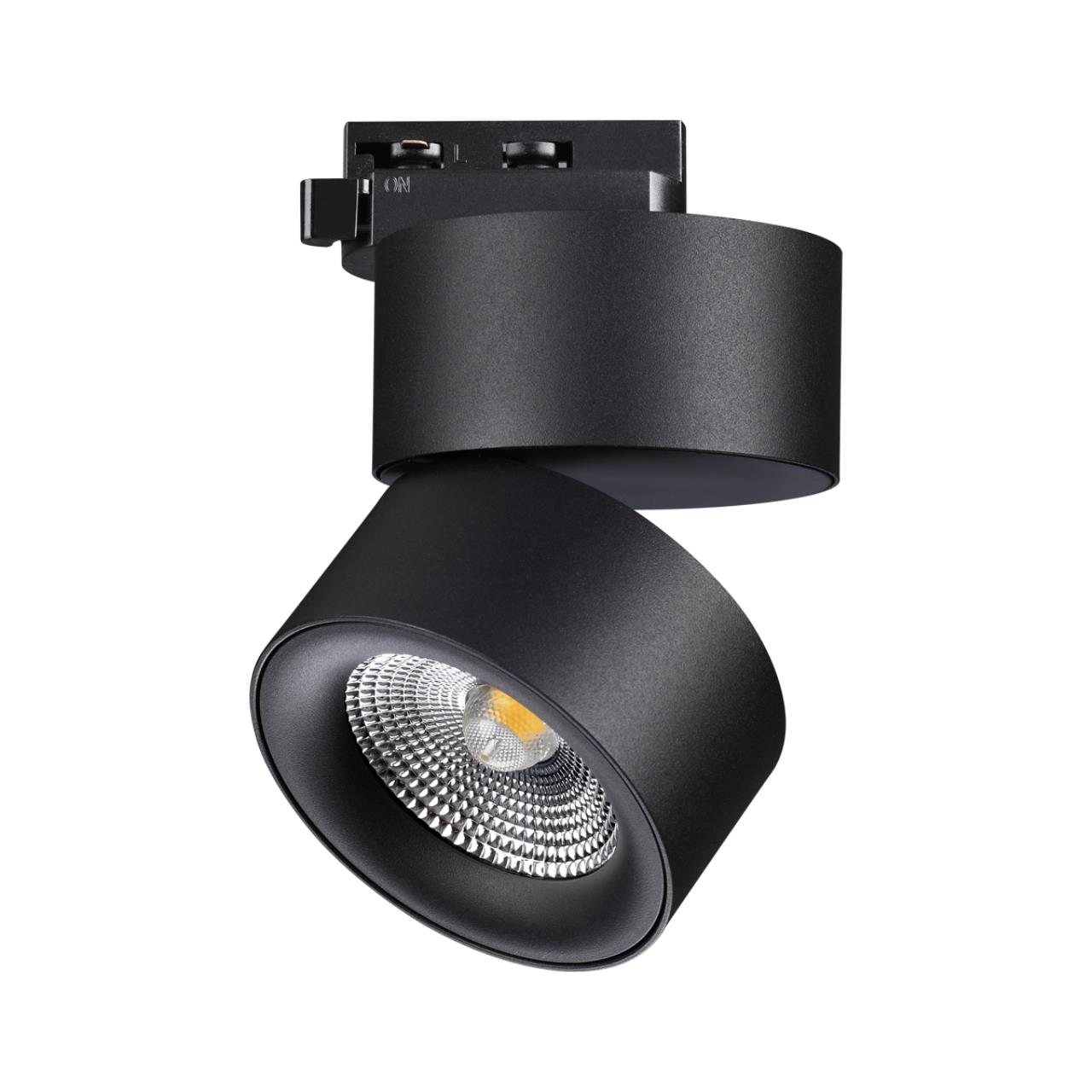 Светильник трековый однофазный трехжильный светодиодный NOVOTECH PORT GRODA черный LED*1 25W