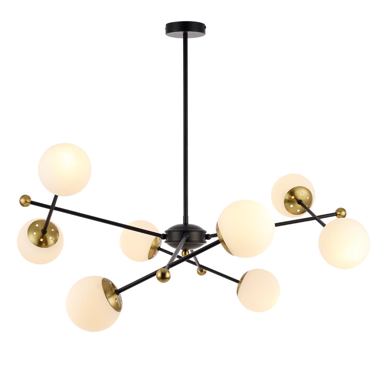 Люстра на штанге LUMION MODERNI MELODY черный, золотой E14*8 10W