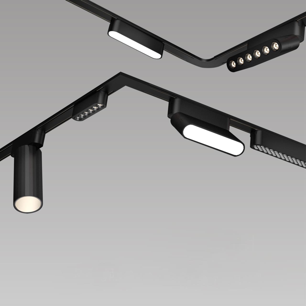 Трековый светильник для низковольтного шинопровода NOVOTECH SHINO SMAL черный LED*1 12W 4000К плафон черный
