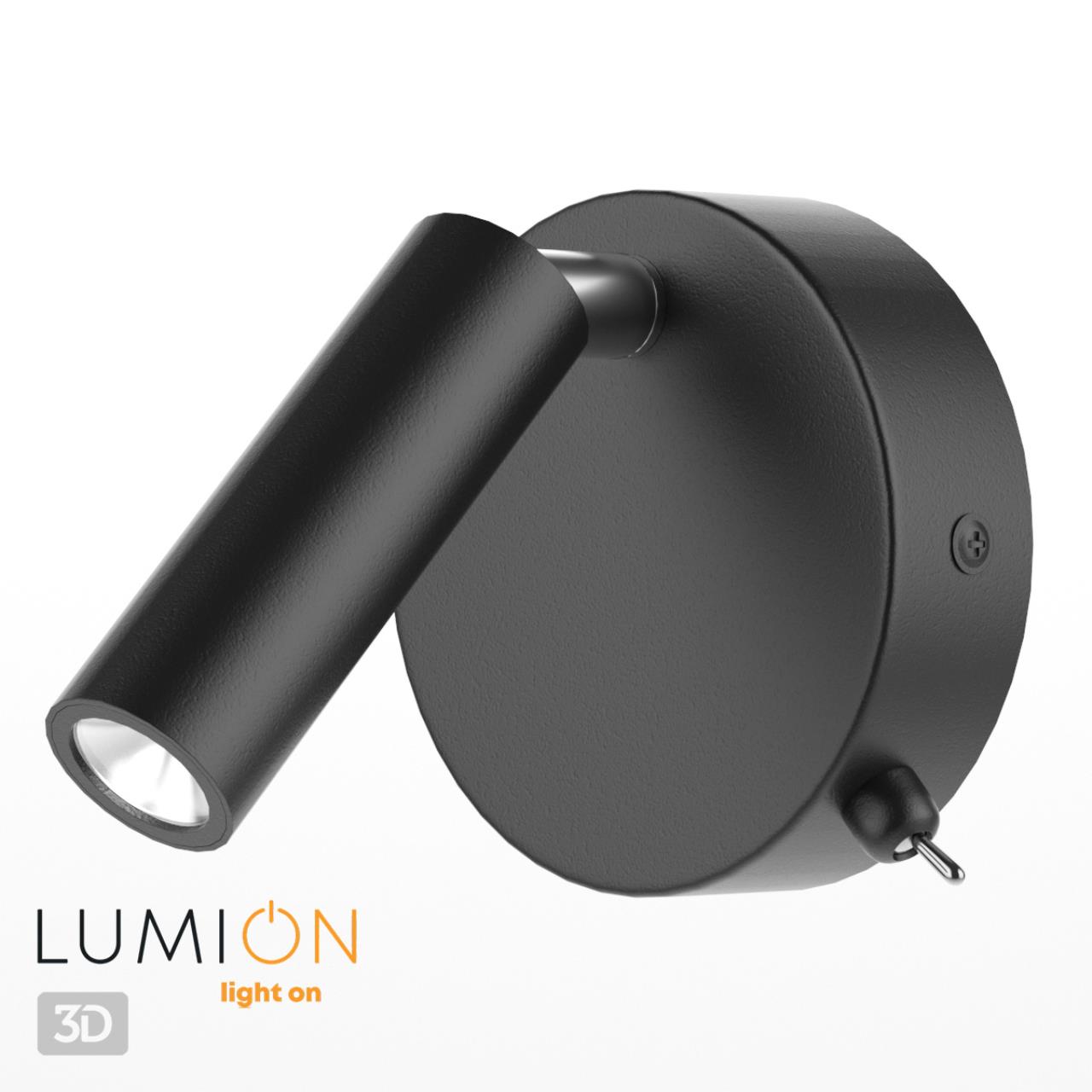 Бра с выкл. LUMION LEDIO CHASE черный