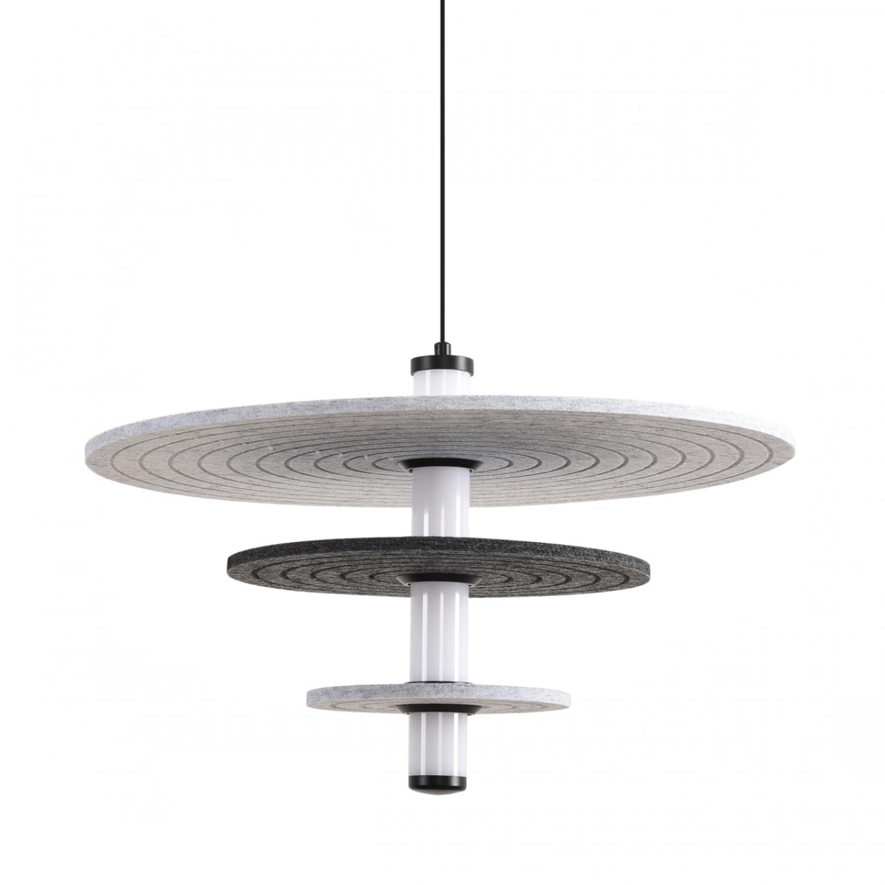 Подвес LUMION LEDIO FELTA черный LED*1 11W 3000К плафон серый