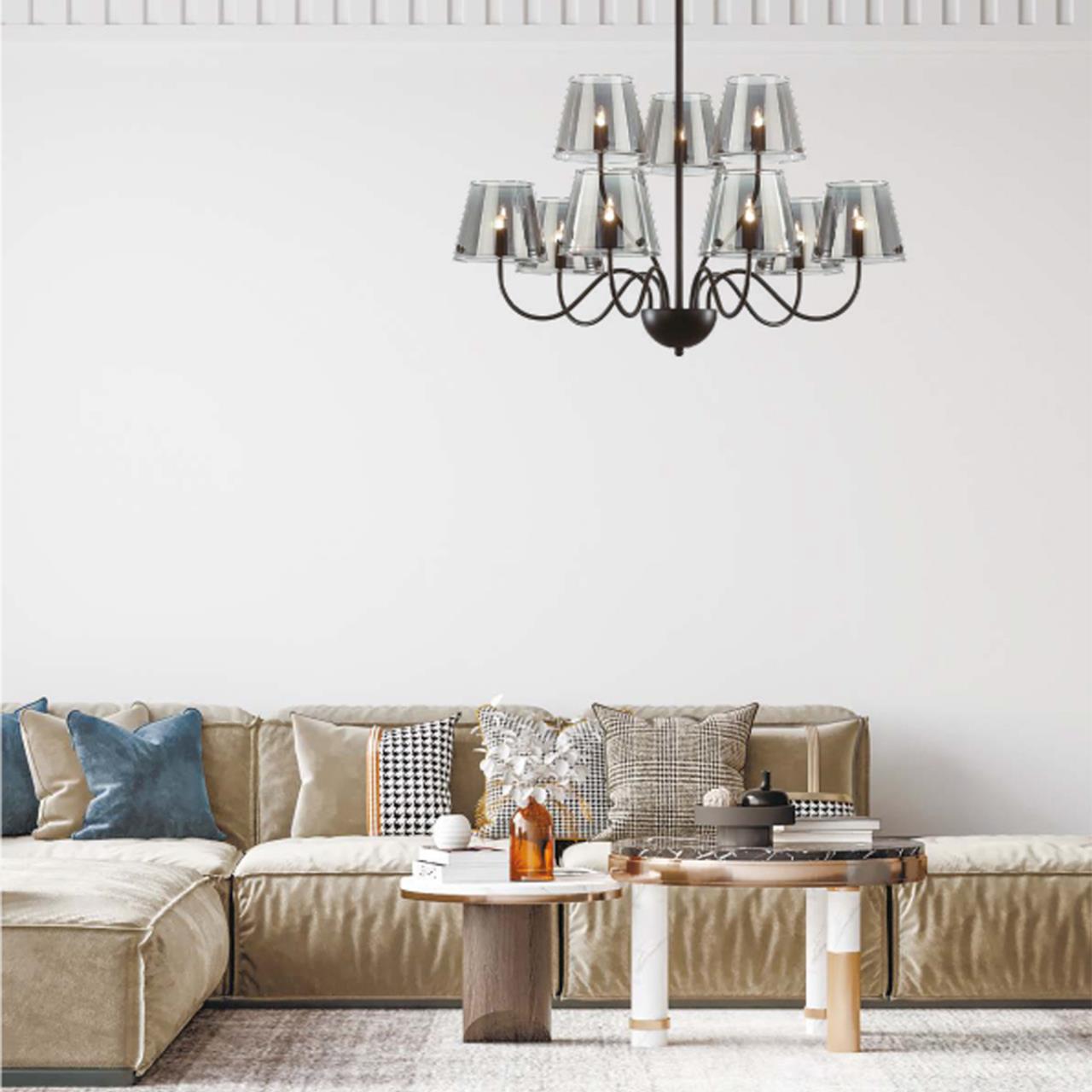 Люстра на штанге LUMION MODERNI SMOKY черный G9*12 10W