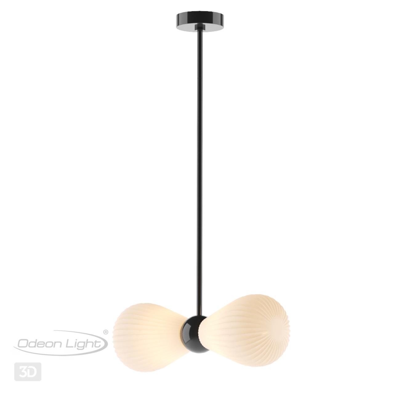 Подвес ODEON LIGHT EXCLUSIVE MODERN Elica черный E14*2 10W плафон белый