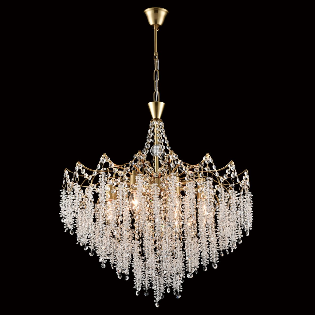 Люстра LUMION CLASSI KRISTINA латунь E14*8 10W