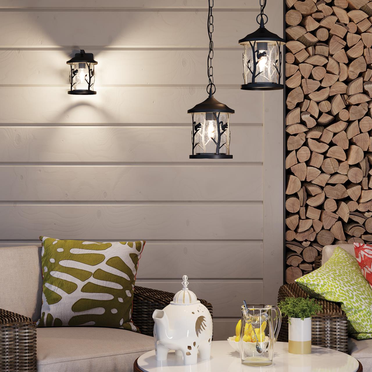 Уличный настенный светильник ODEON LIGHT NATURE CUITA черный