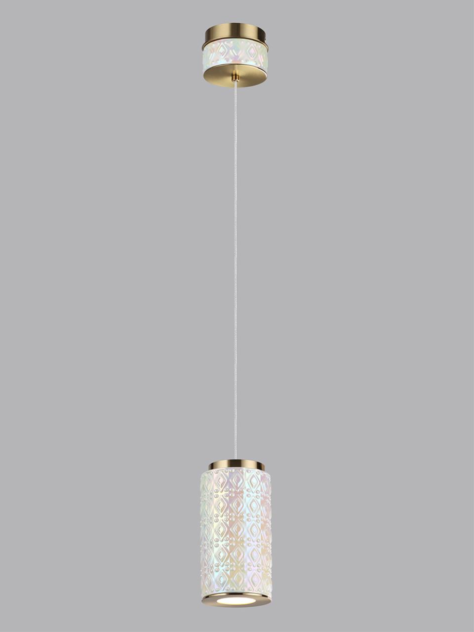 Подвес ODEON LIGHT EXCLUSIVE L-VISION LULU античная бронза, латунь LED*1 5W 3000К плафон белый