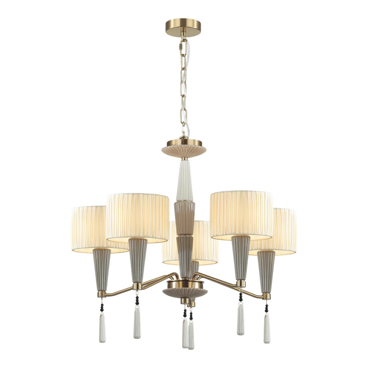 Люстра ODEON LIGHT EXCLUSIVE CLASSIC Latte бронзовый, серый, бежевый E14*5 10W