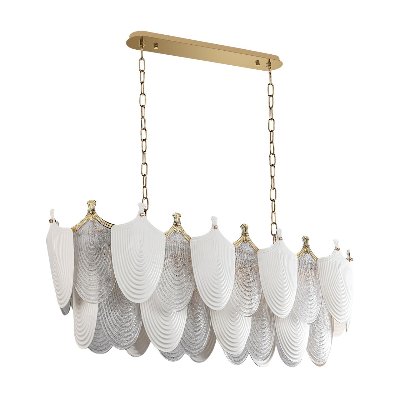 Люстра ODEON LIGHT HALL PORCELA золотой