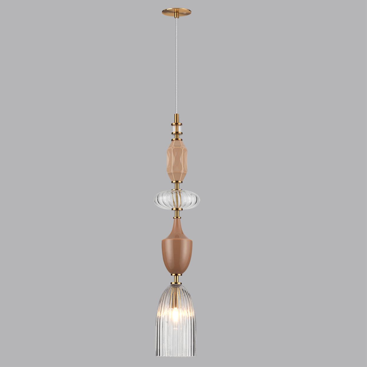 Подвес ODEON LIGHT EXCLUSIVE MODERN TERRA античная бронза, латунь E14*1 10W плафон 120 мм