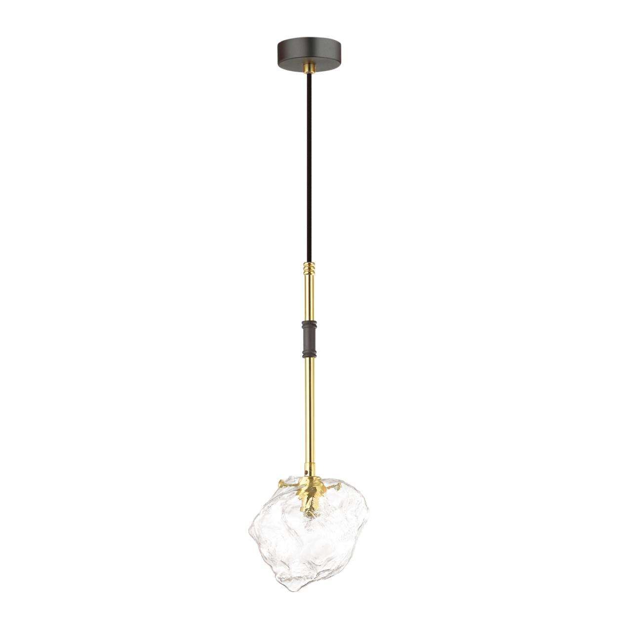 Подвес ODEON LIGHT LOFT STONO черный, золотой