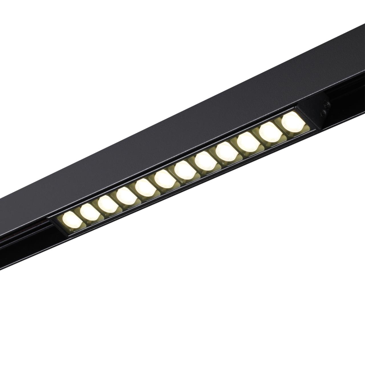 Трековый светильник для низковольного шинопровода NOVOTECH SHINO FLUM черный LED*1 12W 4000К 250 мм