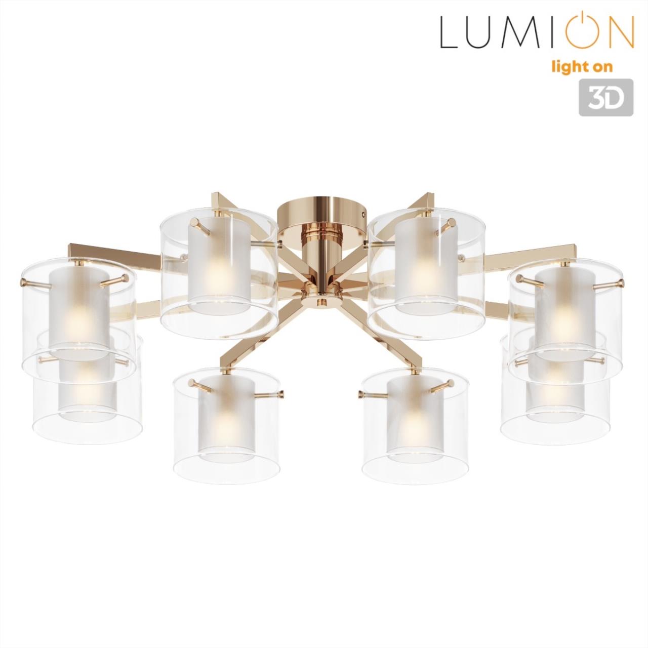 Люстра потолочная LUMION MODERNI VERDI золотой E14*8 10W