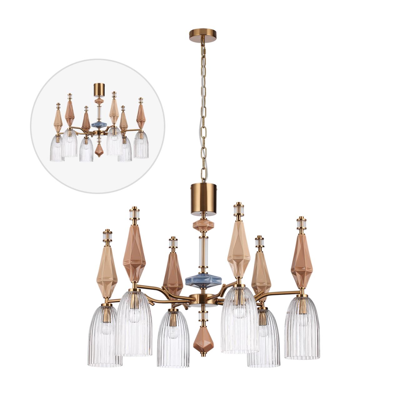 Люстра ODEON LIGHT EXCLUSIVE MODERN TERRA античная бронза, латунь E14*6 10W