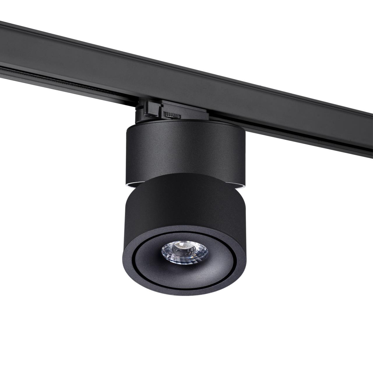 Трехфазный трековый светодиодный светильник NOVOTECH PORT GRODA черный LED*1 15W