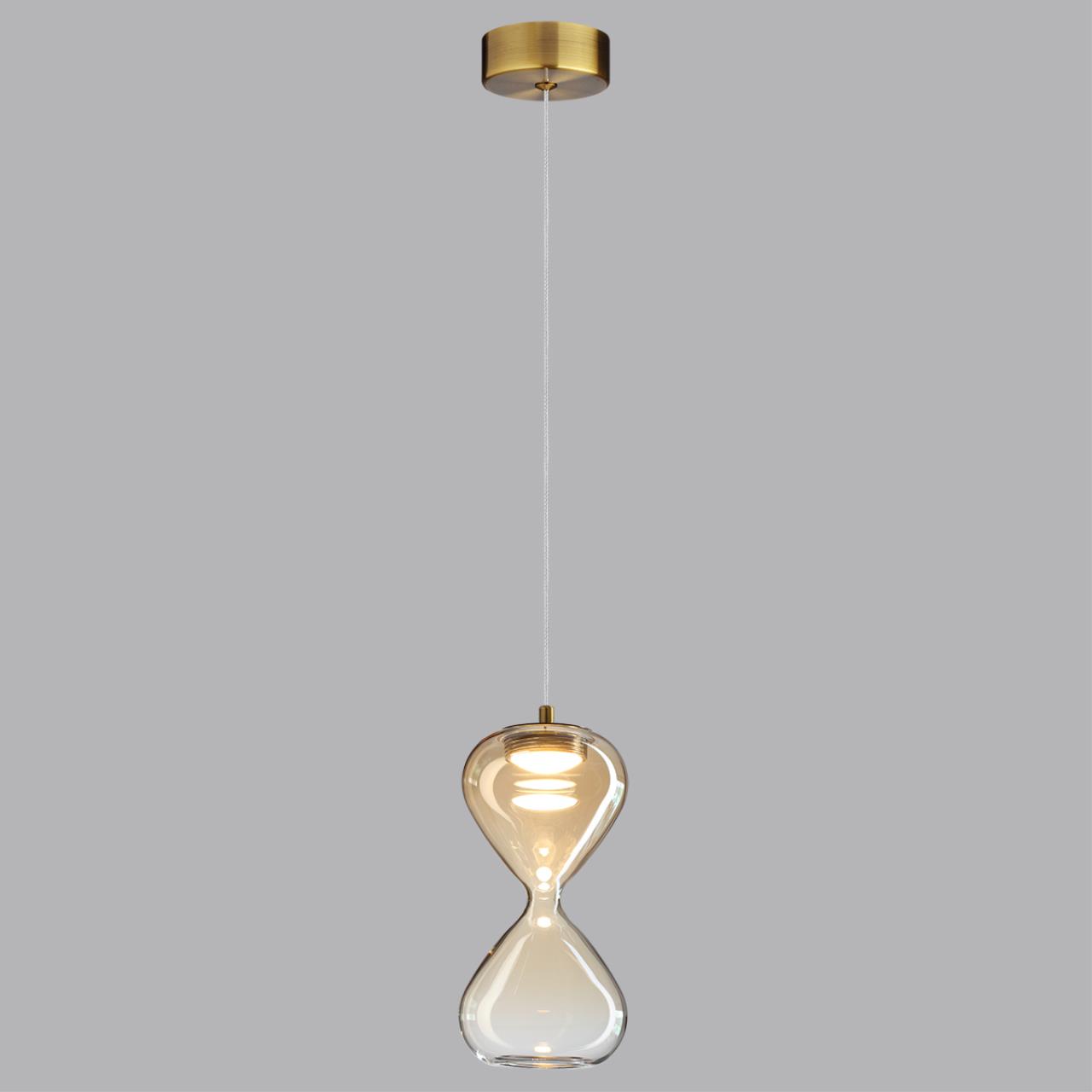 Подвес ODEON LIGHT PENDANT GLESSI бронзовый LED*1 4W 4000К плафон бежевый