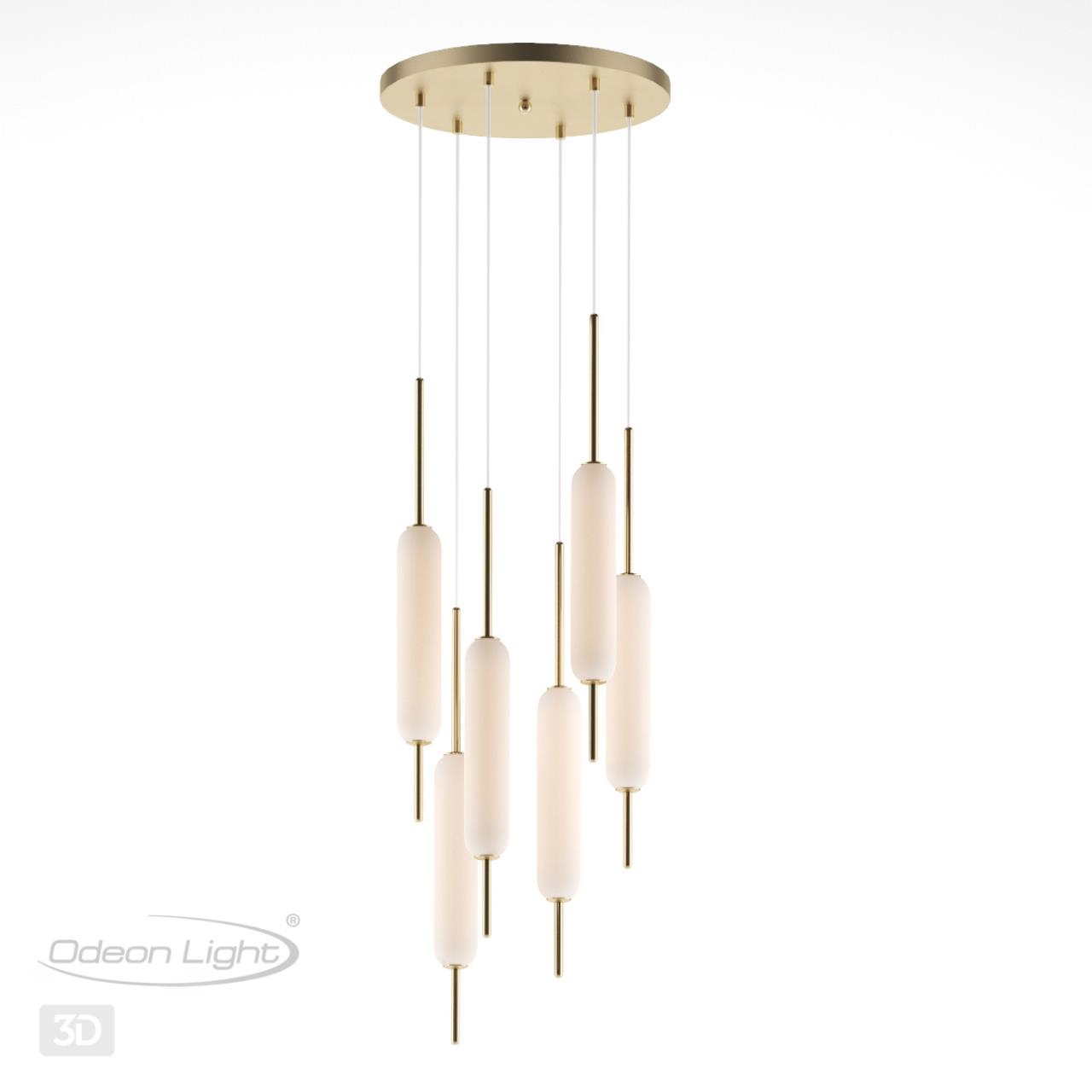 Люстра каскадная ODEON LIGHT PENDANT REEDS бронзовый