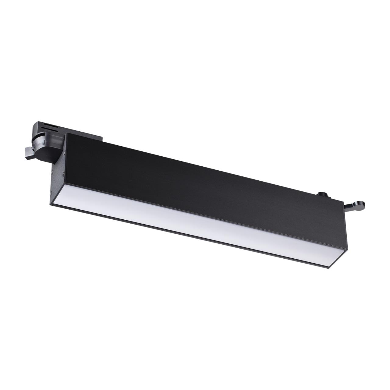 Светильник трековый однофазный трехжильный светодиодный NOVOTECH PORT ITER черный LED*1 18W 4000К плафон черный
