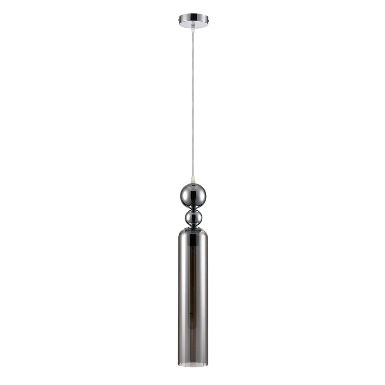 Светильник подвесной LUMION MODERNI LORENZO хром E27*1 10W плафон серый