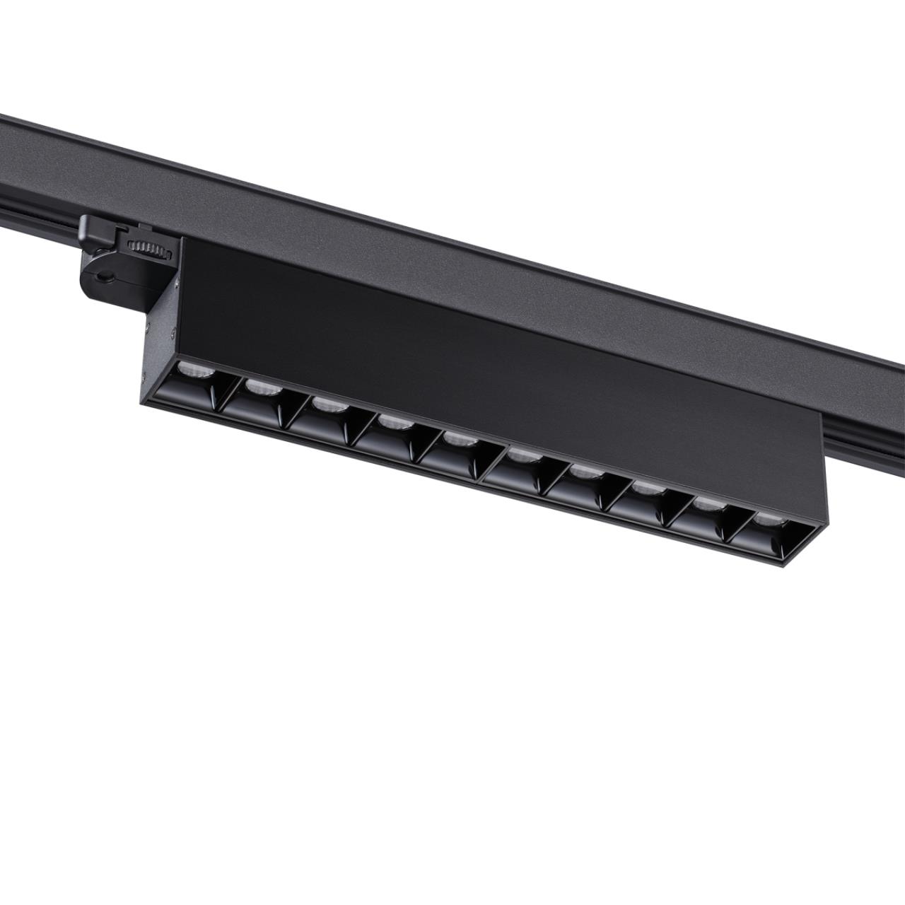 Светильник трехфазный трековый светодиодный NOVOTECH PORT ITER черный LED*1 16W 4000К