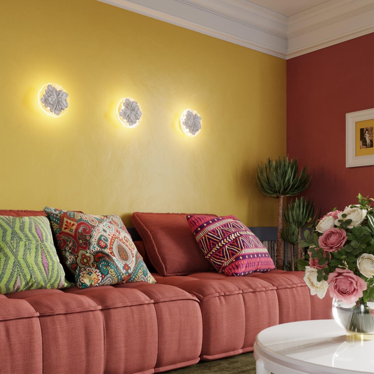 Настенный светильник ODEON LIGHT HIGHTECH FIORE белый