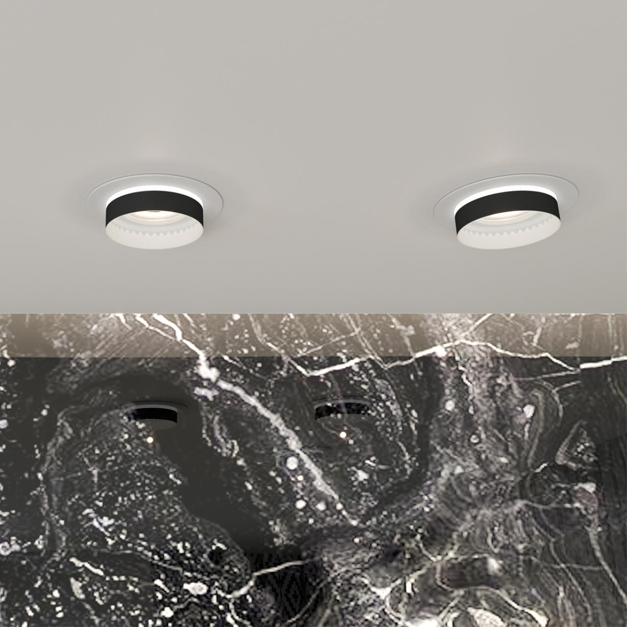 Светильник встраиваемый влагозащищенный NOVOTECH SPOT WATER белый GU10*1 10W плафон черн