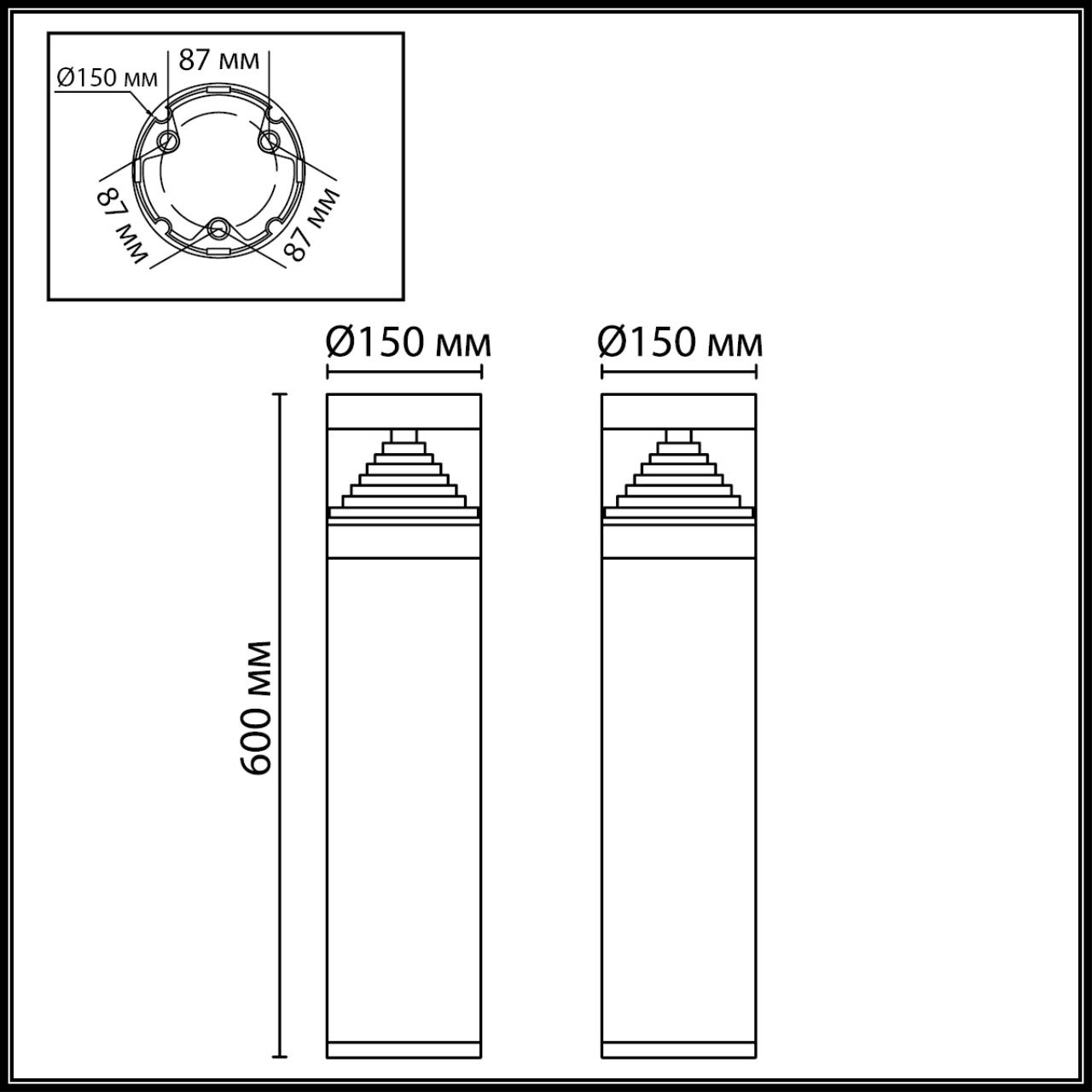 Ландшафтный светильник ODEON LIGHT NATURE HULK черный LED*1 20W 3000К
