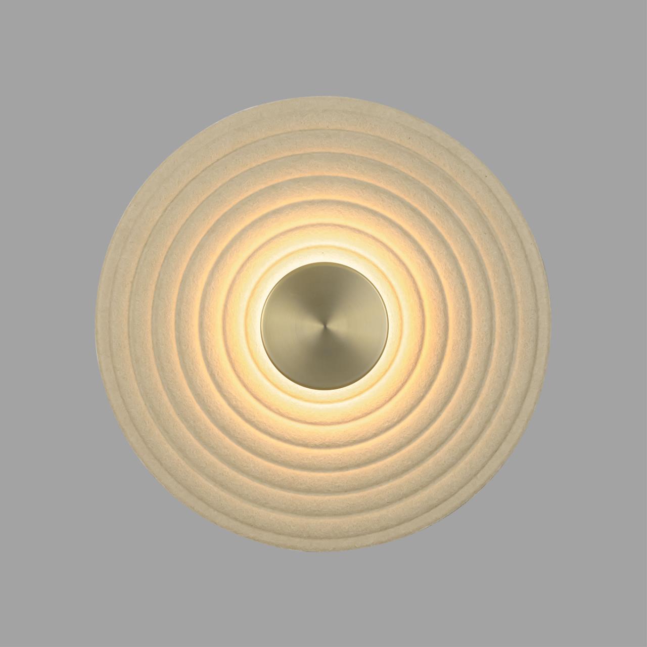 Настенный светильник ODEON LIGHT L-VISION FELT бронзовый LED*1 8W 3000К плафон серый